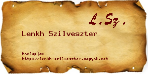 Lenkh Szilveszter névjegykártya